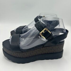 Michael Kors Black Platform Sandals Size 6.5